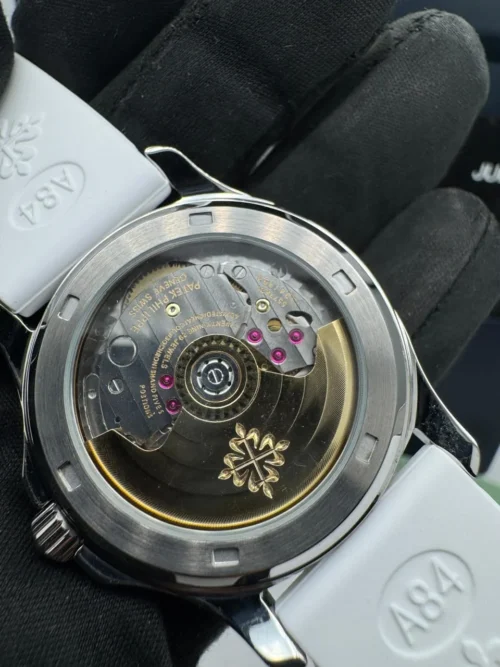 Aquanaut 5067A SS PPF 1:1 Best Edition White Textured Dial on White Rubber Strap RONDA Quartz - Image 9