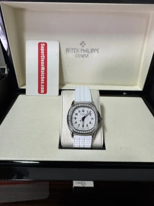 Aquanaut 5067A SS PPF 1:1 Best Edition White Textured Dial on White Rubber Strap RONDA Quartz - Image 12