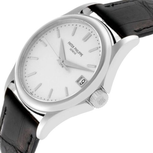 Calatrava 5227 SS 3KF 1:1 Best Edition White Dial on Brown Leather Strap A324 Super Clone V2 - Image 3