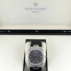 Nautilus 5711 40mm 3KF 1:1 Best Edition Grey Dial on Black Leather Strap A324 Super Clone - Image 2