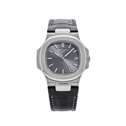 Nautilus 5711 40mm 3KF 1:1 Best Edition Grey Dial on Black Leather Strap A324 Super Clone