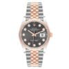 DateJust 36 SS 126231 904L SS/RG VSF 1:1 Best Edition Gray Fluted Dial Diamonds on Jubilee Bracelet VS3235