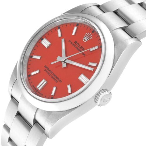 Oyster Perpetual 36mm 126000 Clean 1:1 Best Edition 904L Steel Red Dial on SS Bracelet VR3230 - Image 4