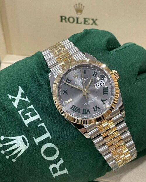 DateJust 36mm 126233 Clean 1:1 Best Edition 904L Steel Gray Dial Green Roman on SS/YG Jubilee Bracelet VR3235 - Image 5