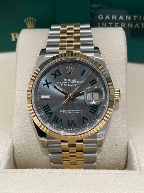 DateJust 36mm 126233 Clean 1:1 Best Edition 904L Steel Gray Dial Green Roman on SS/YG Jubilee Bracelet VR3235 - Image 6