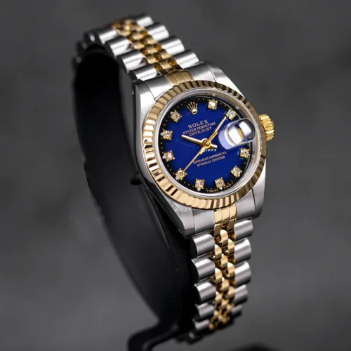 Datejust 26mm Two-Tone Yellow Gold Blue Ombre Diamond Dial - Image 2