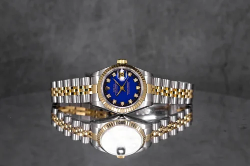 Datejust 26mm Two-Tone Yellow Gold Blue Ombre Diamond Dial - Image 4