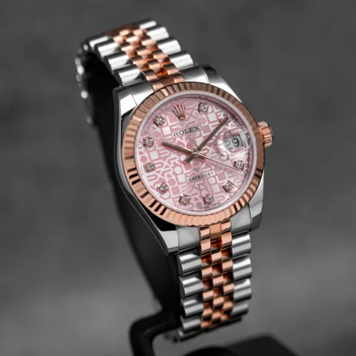 Datejust 31mm Two-Tone Rose Gold Pink Computerized Diamond Dial - Image 2