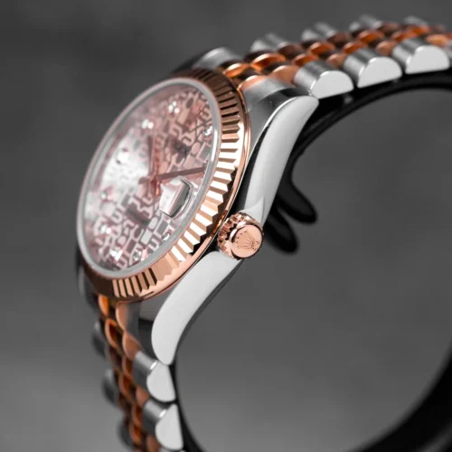 Datejust 31mm Two-Tone Rose Gold Pink Computerized Diamond Dial - Image 3