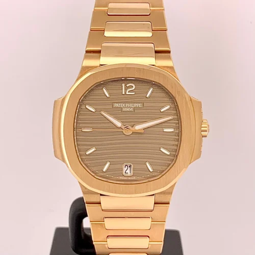 Patek Philippe Nautilus 7118/1R Rose Gold Golden Brown Dial 
