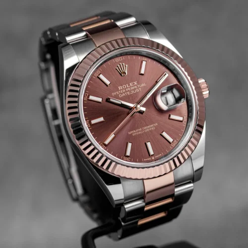 Datejust 41mm Two-Tone Rose Gold Chocolate Dial - Image 3