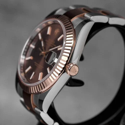 Datejust 41mm Two-Tone Rose Gold Chocolate Dial - Image 2