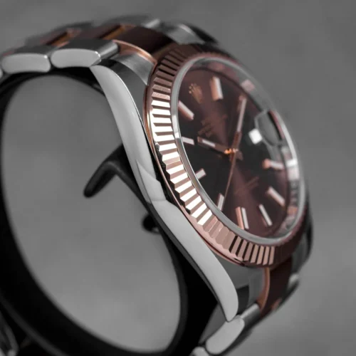 Datejust 41mm Two-Tone Rose Gold Chocolate Dial - Image 4