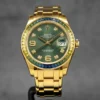 Datejust 39mm Pearlmaster Yellow Gold Olive Green Diamond Dial