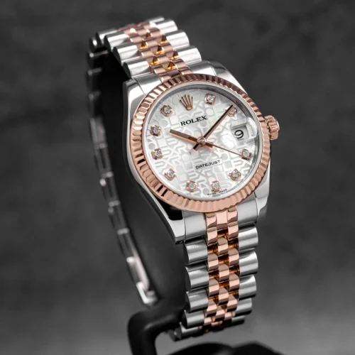 Datejust 31mm Two-Tone Rose Gold Silver Computerized Diamond Dial  - Image 2