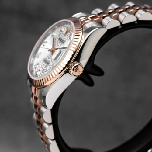 Datejust 31mm Two-Tone Rose Gold Silver Computerized Diamond Dial  - Image 3