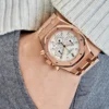 Audemars Piguet Royal Oak Chronograph Rose Gold White Dial - Image 3