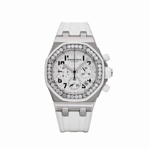  Royal Oak Offshore Stainless Steel White Dial Diamond Bezel