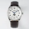 Longines Master Moonphase SS/LE White/Numerals Dial 