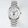 Longines Master Moonphase SS/SS White/Numerals Dial 