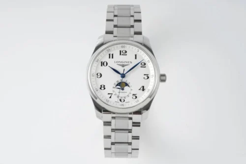 Longines Master Moonphase SS/SS White/Numerals Dial 