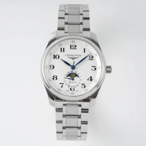 Longines Master Moonphase SS/SS White/Numerals Dial 
