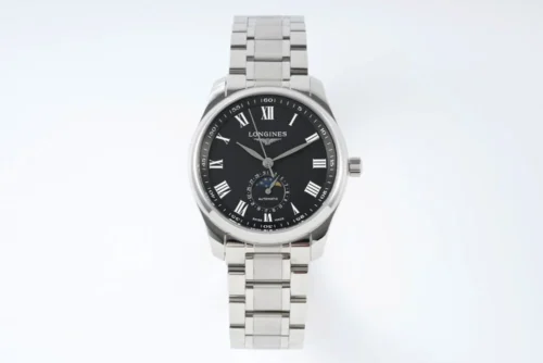 Longines Master Moonphase SS/SS Black/Roman Dial