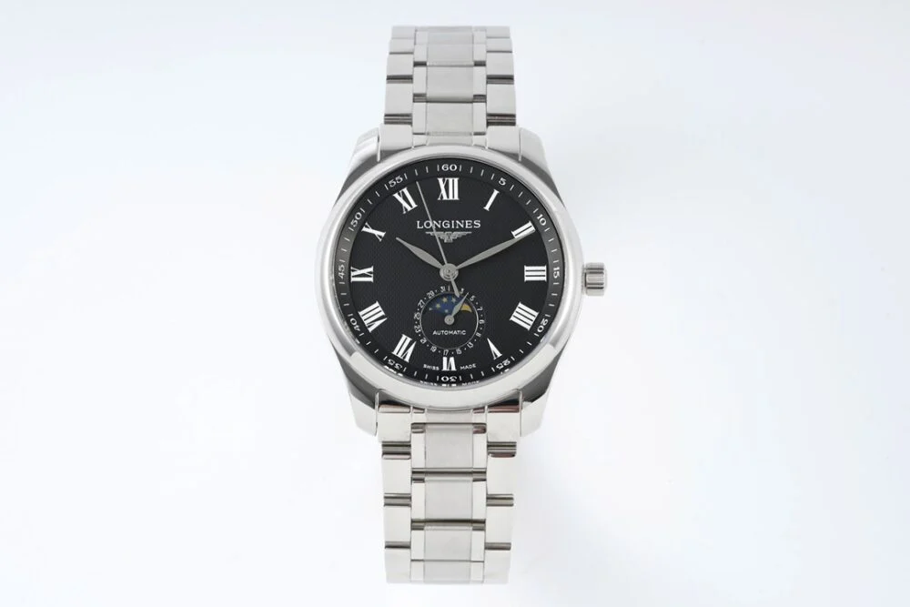 Longines Master Moonphase SS/SS Black/Roman Dial