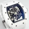 RM055 APSF White Ceramic/RU Skeleton Dial On White Rubber Strap RMUL2 - Image 3