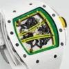 RM61-01 APSF White Ceramic/RU Skeleton Dial on White Rubber Strap  - Image 2