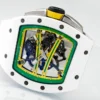 RM61-01 APSF White Ceramic/RU Skeleton Dial on White Rubber Strap  - Image 5