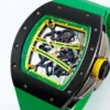 RM61-01 APSF Black Ceramic/RU Skeleton Dial on Green Rubber Strap RMUL2 Super Clone - Image 2