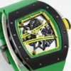 RM61-01 APSF Black Ceramic/RU Skeleton Dial on Green Rubber Strap RMUL2 Super Clone - Image 3
