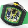 RM61-01 APSF Black Ceramic/RU Skeleton Dial on Green Rubber Strap RMUL2 Super Clone - Image 4