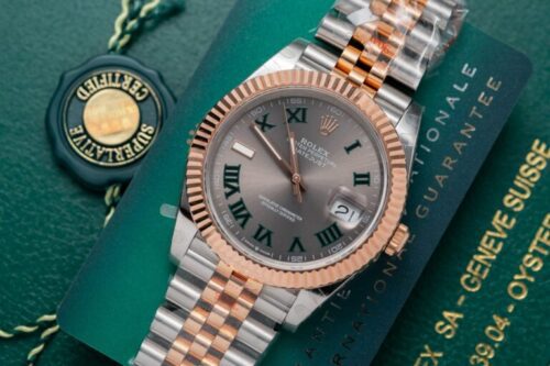 Rolex DateJust Rose Gold Wrapped Wimbledon Dial GM Factory 41mm