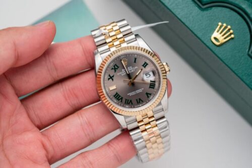 Rolex DateJust Dial Wimbledon Gold Wrapped GM Factory 36mm - Image 4