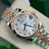 Rolex DateJust 31mm Gold Wrapped with Mother Of Pearl Dial and Natural Diamond Markers - GM Factory - Image 5
