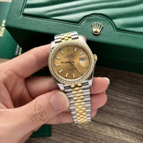 Rolex DateJust Demi Gold Diamonds Bezel EW Factory 36/41mm - Image 6