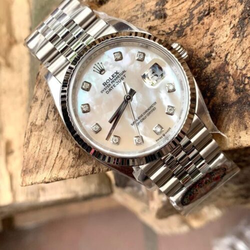 Rolex DateJust Natural Mother of Pearl Dial Moissanite Markers 41mm - Image 3