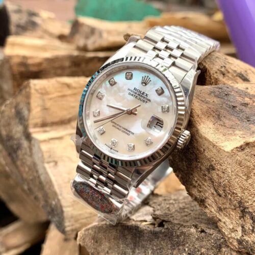 Rolex DateJust Natural Mother of Pearl Dial Moissanite Markers 41mm - Image 5