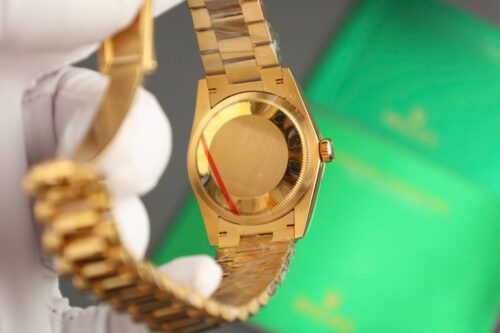 Rolex Day-Date 36mm Mother Of Pearl Dial Custom Gold Wrapped - Image 8