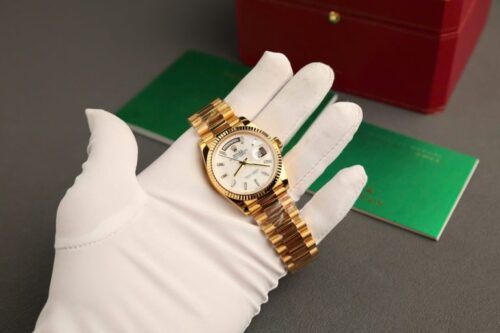 Rolex Day-Date 36mm Mother Of Pearl Dial Custom Gold Wrapped - Image 2