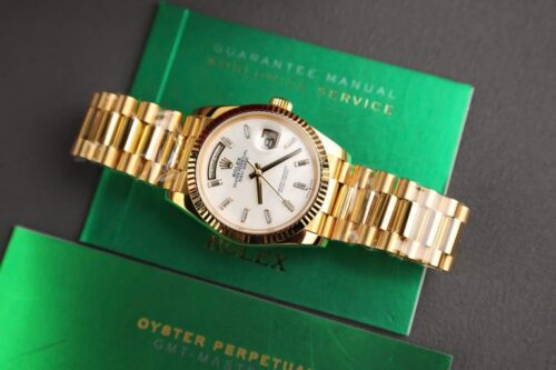 Rolex Day-Date 36mm Mother Of Pearl Dial Custom Gold Wrapped - Image 5