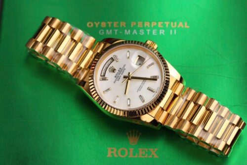 Rolex Day-Date 36mm Mother Of Pearl Dial Custom Gold Wrapped - Image 6