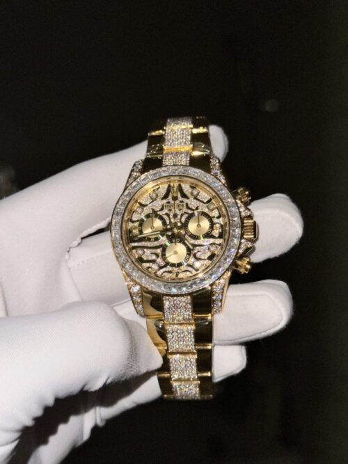 Rolex Daytona 40mm Eye of the Tiger Gold Wrapped with Moissanite Diamonds