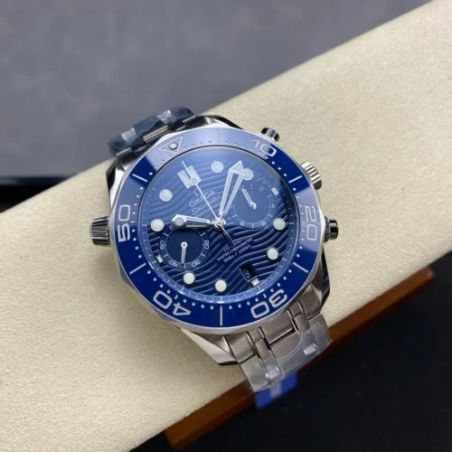 OMEGA Seamaster Diver 300M Co-Axial Master Chronometer Chronograph Blue Dial Stainless Steel Watch