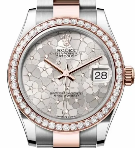 rolex 31 datejust motif dial diamond bezel