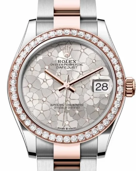 rolex 31 datejust motif dial diamond bezel