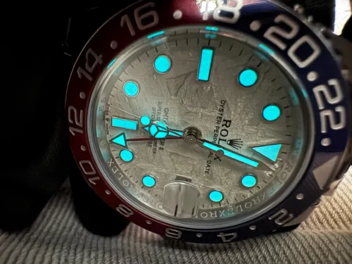 Rolex GMT-Master II watch: 18 kt white gold meteorite dial - Image 5
