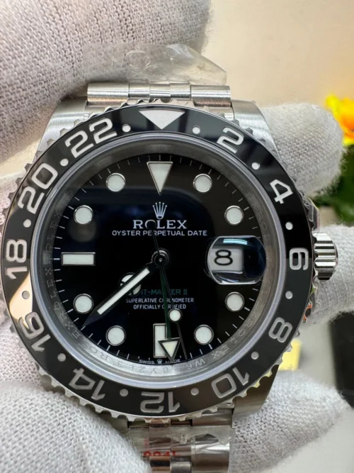Rolex GMT-Master II 40mm Black Dial Black Bezel Oyster Bruce Wayne Super Clone